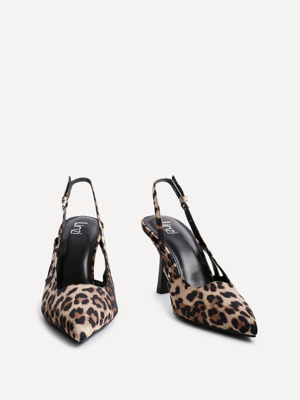 Rhea Leopard Print Sling Back Court Heels