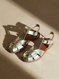 Rhoda Gold Flat Fisherman Sandals