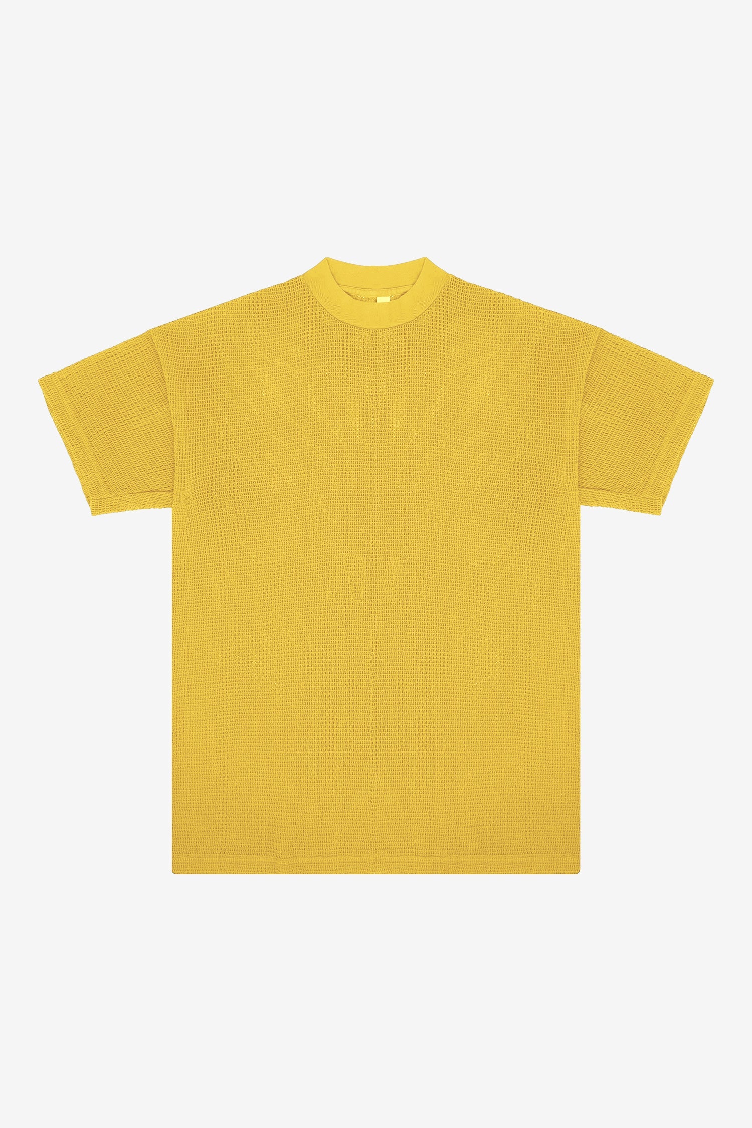 RIN500GD - Cotton Fishnet Mock Neck Big Tee