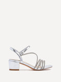 Riri Silver Diamante Heeled Sandals