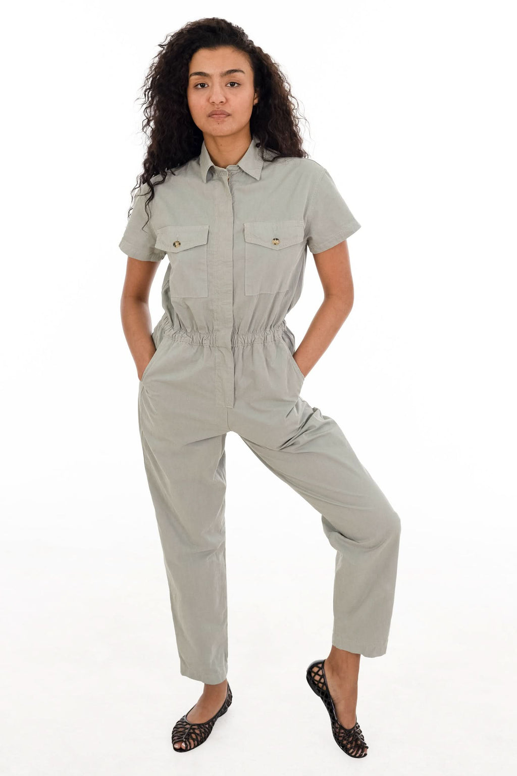 RJC3201GD - Short Sleeve Utility Jumpsuit