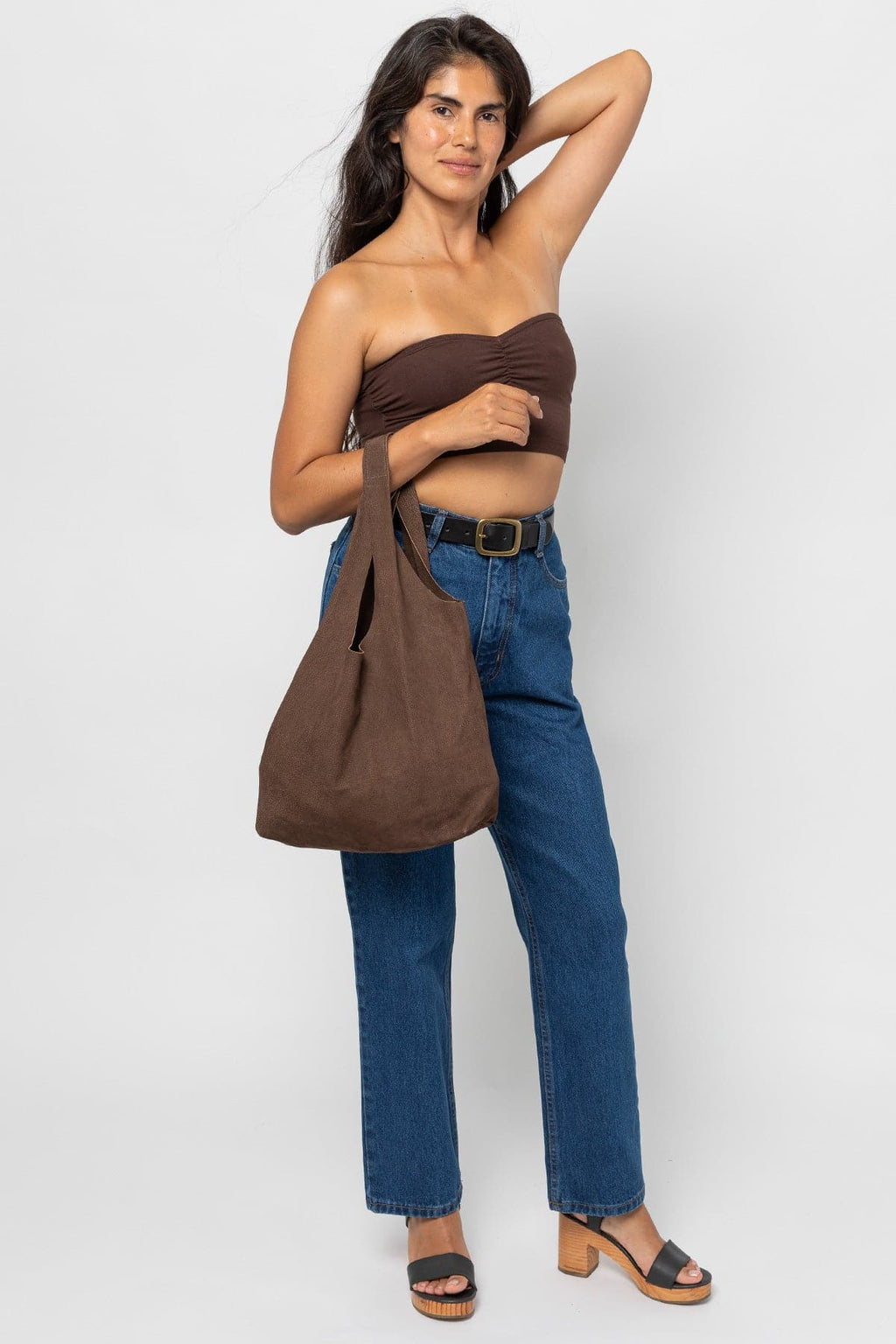 RLH3406 - Monochromatic Leather Shopping Bag