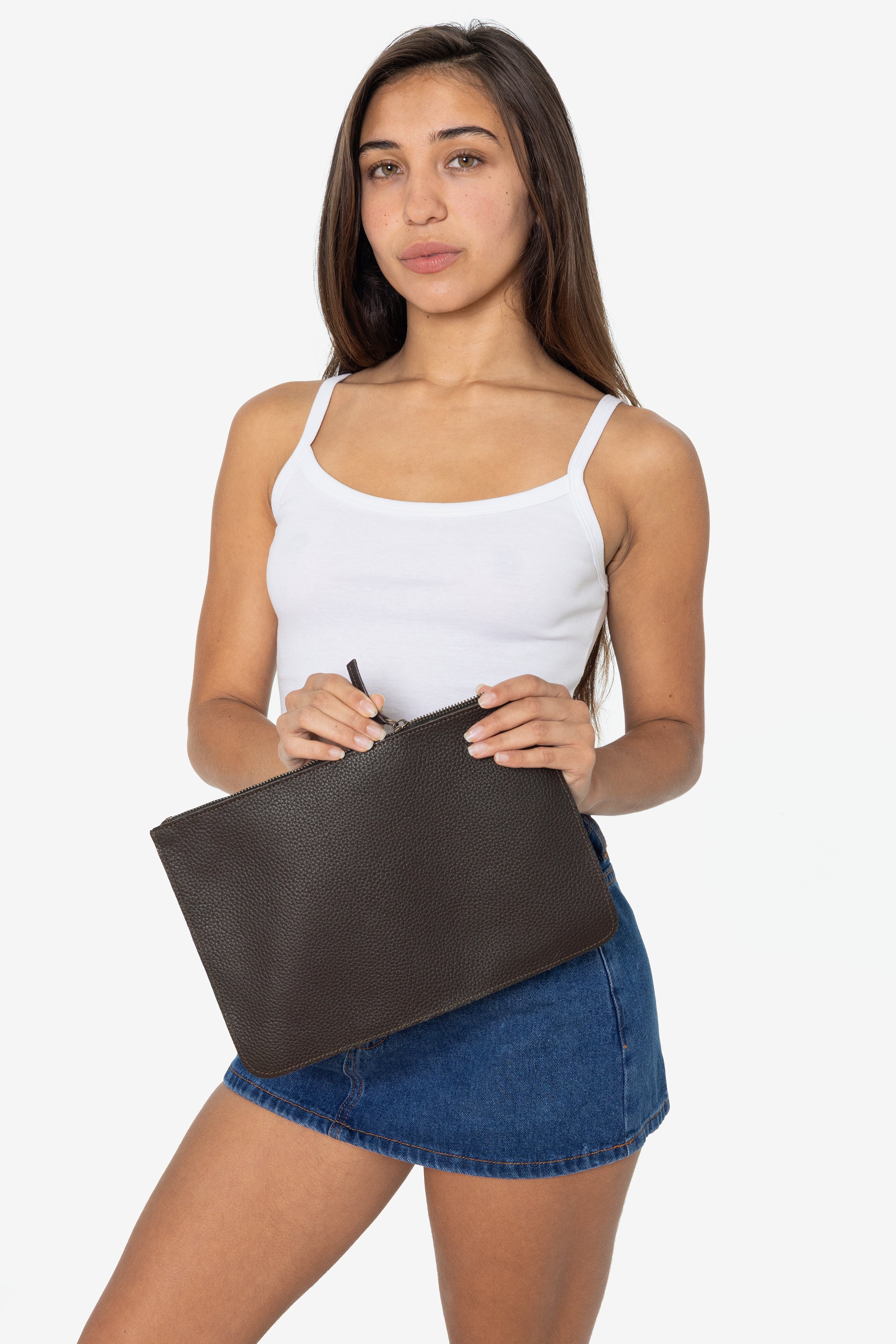 RLH3412 - Medium Leather Zip Pouch