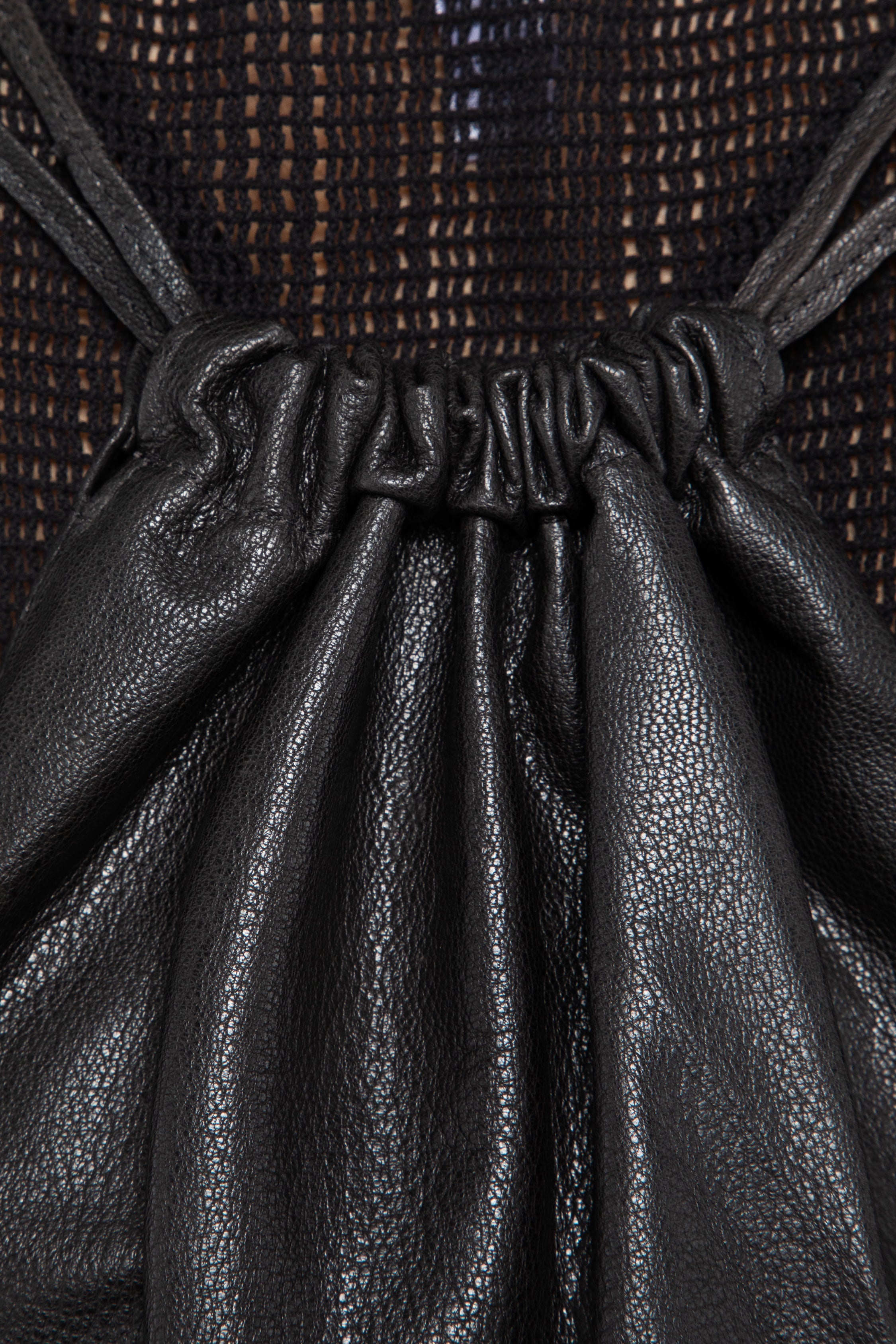 RLH3414 - Unisex Leather Drawstring Backpack