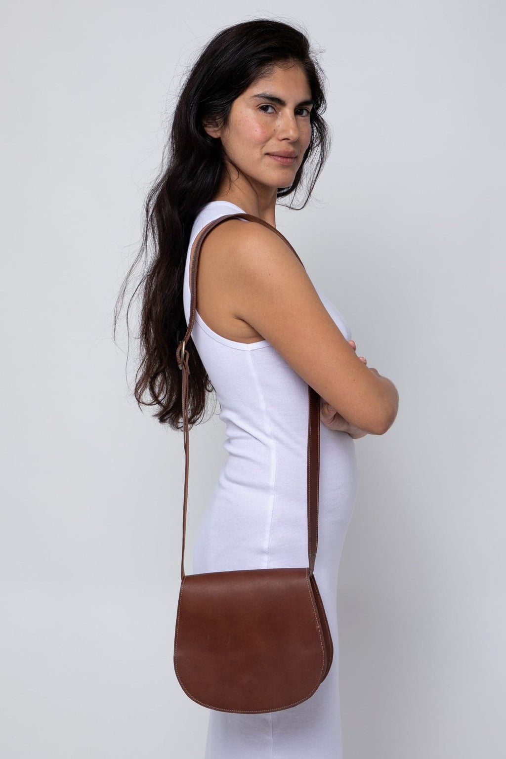 RLH3453 - Classic Leather Saddle Bag