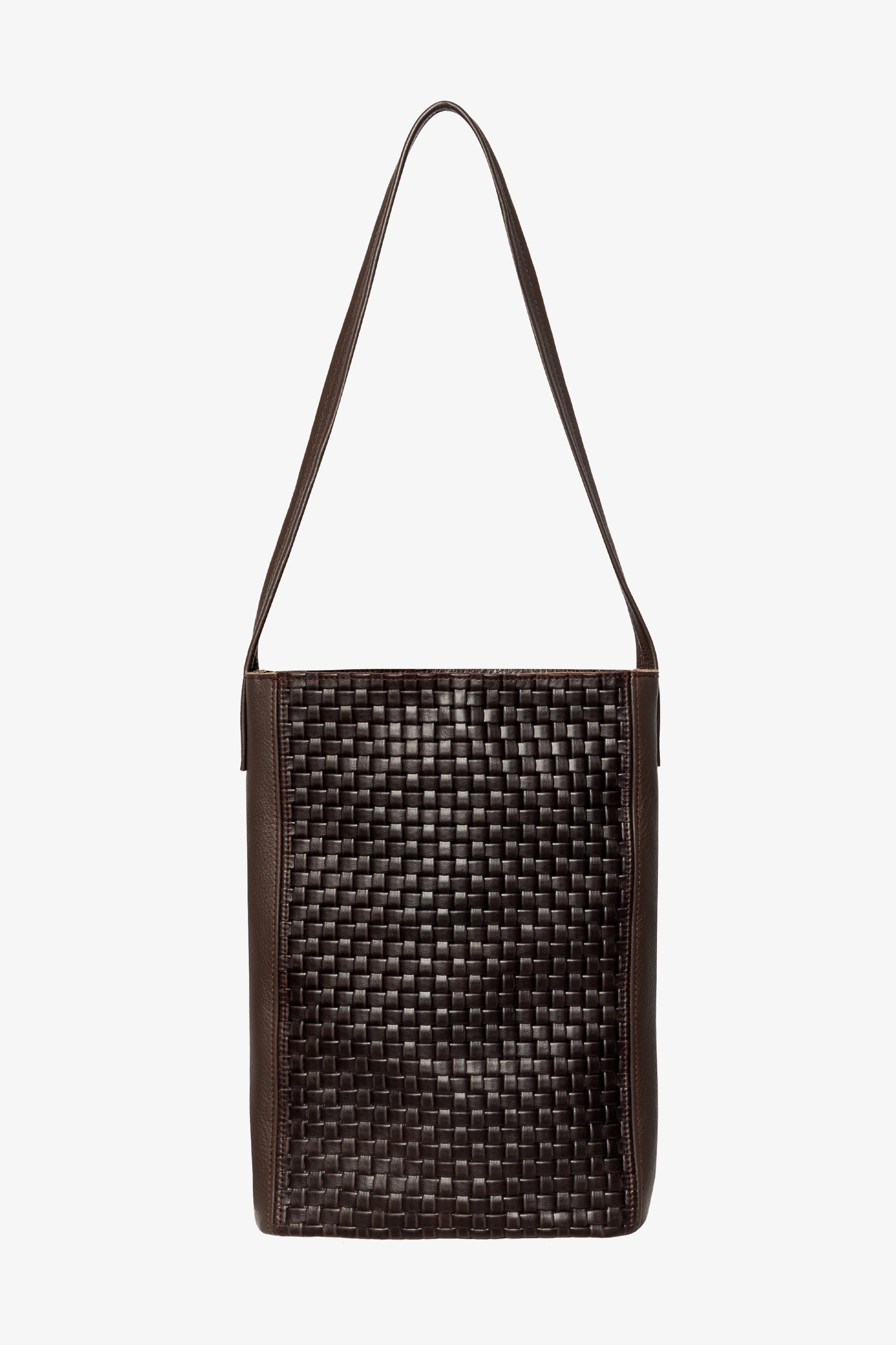 RLH3482 - Woven Leather Slim Tote