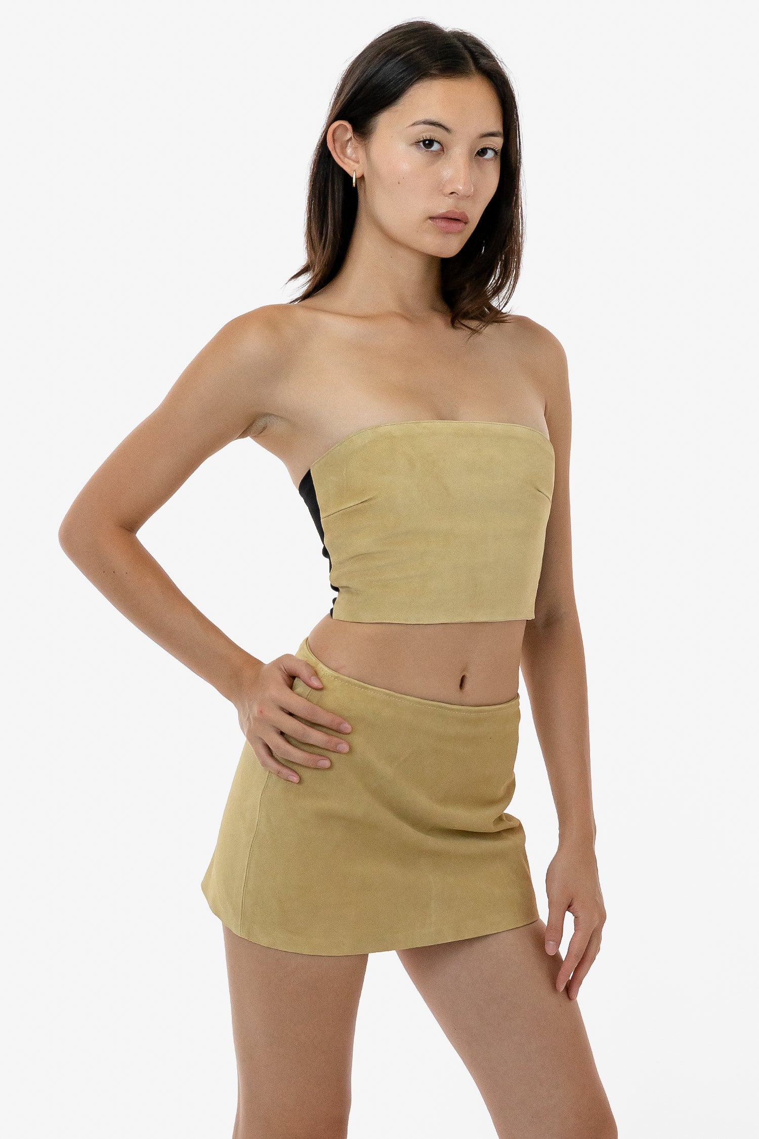 RLH767 - 2 Tone Suede Ottoman Tube Top
