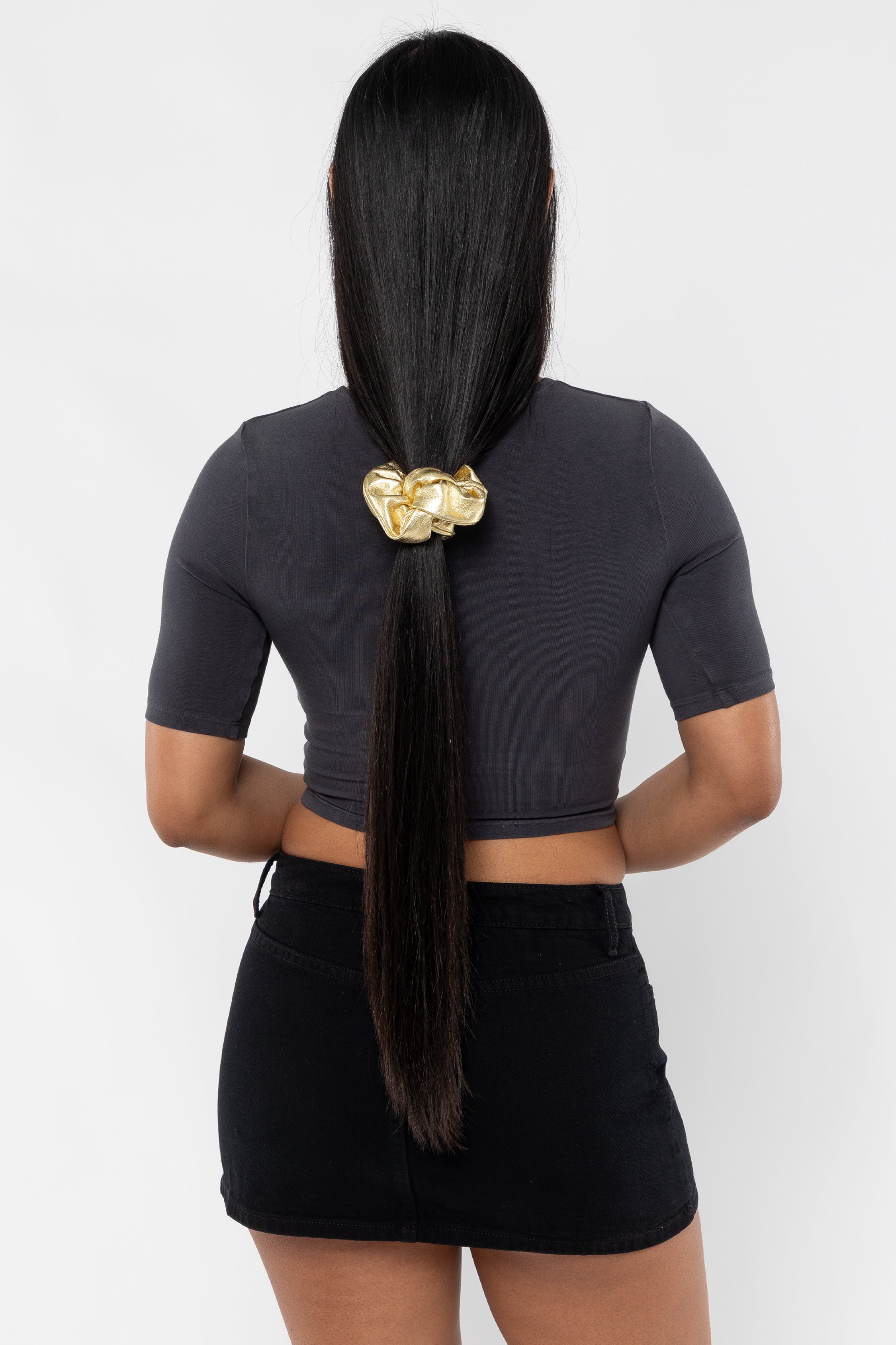 RLHSCRUNCH - Leather Scrunchie