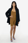 RLINBURGD - Linen Burlap Tie Front Cardigan