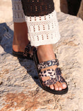 Rowan Leopard Print Link Sandals