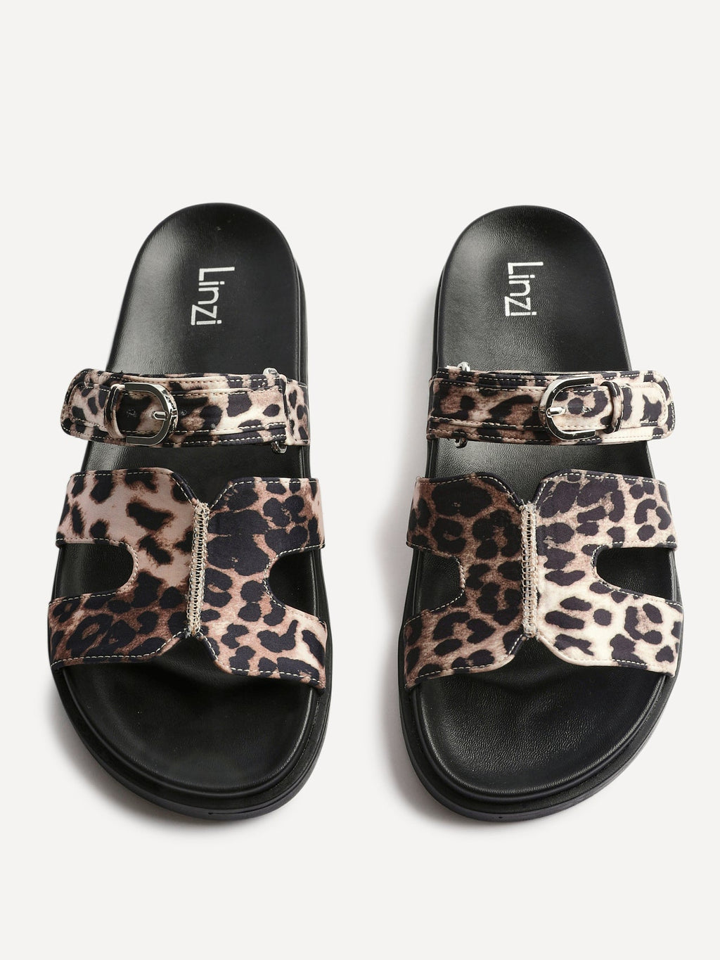 Rowan Leopard Print Link Sandals