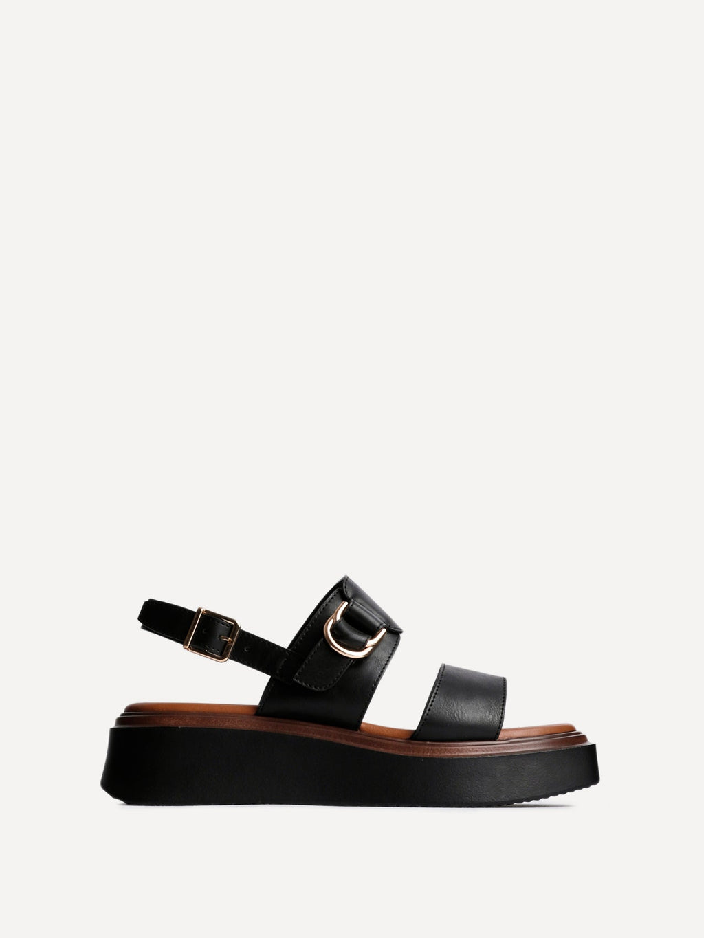 Rox Black Flatform Sandals