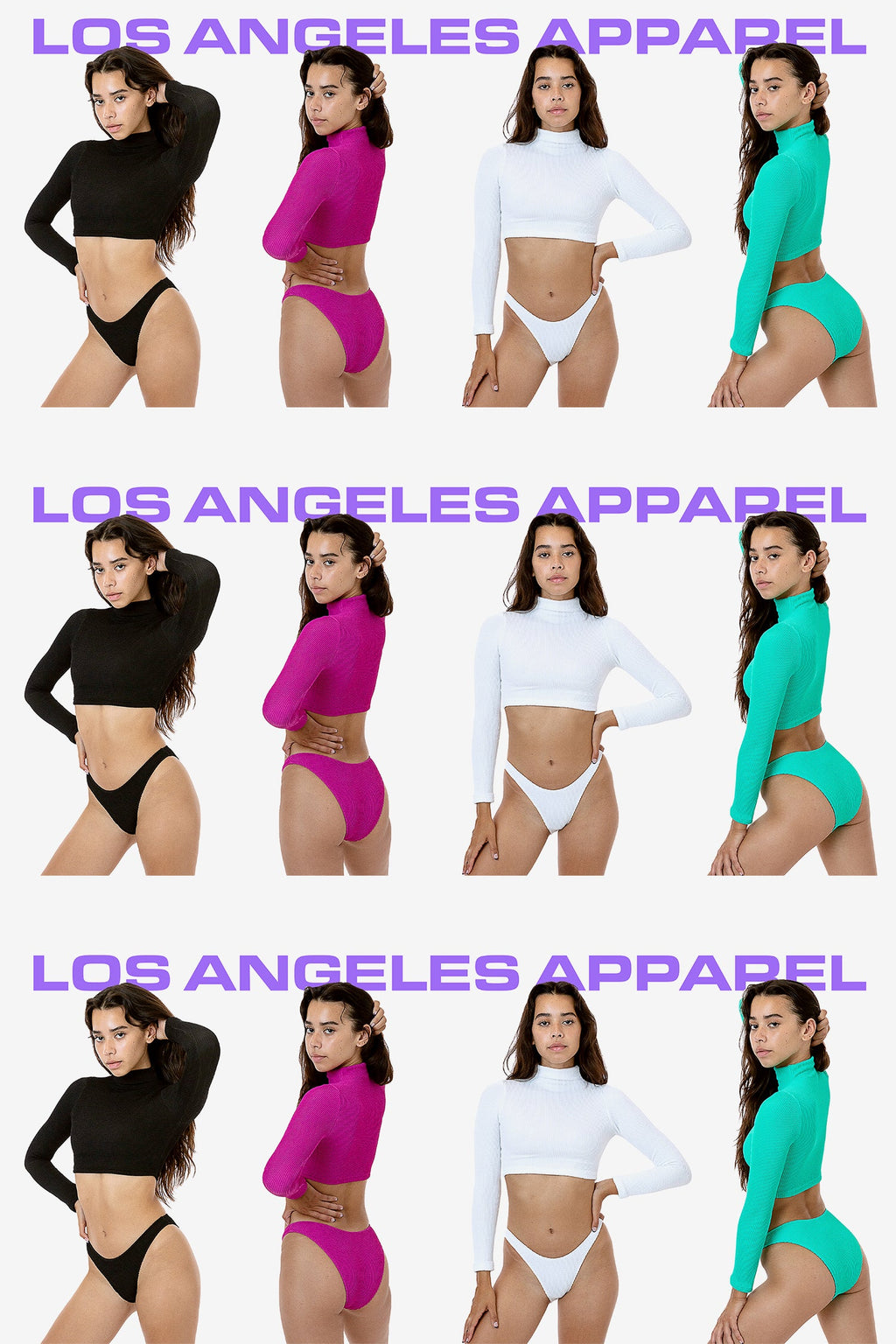 RPC3009 - Crinkle High Cut Swim Bottom