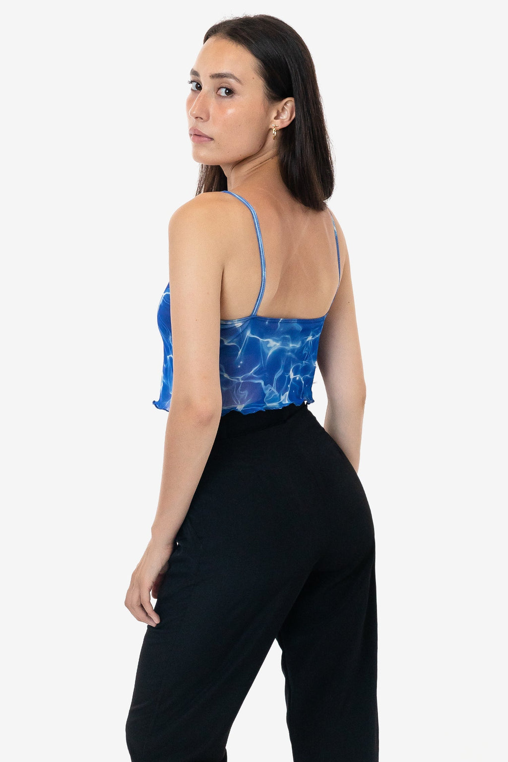 RNS778P - Printed Micro Mesh Spaghetti Tank