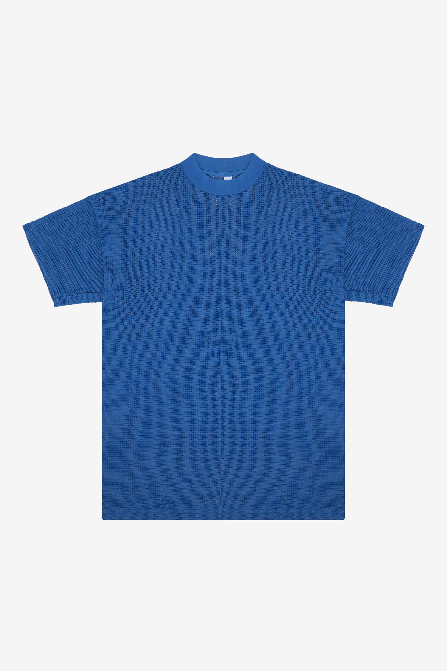 RIN500GD - Cotton Fishnet Mock Neck Big Tee