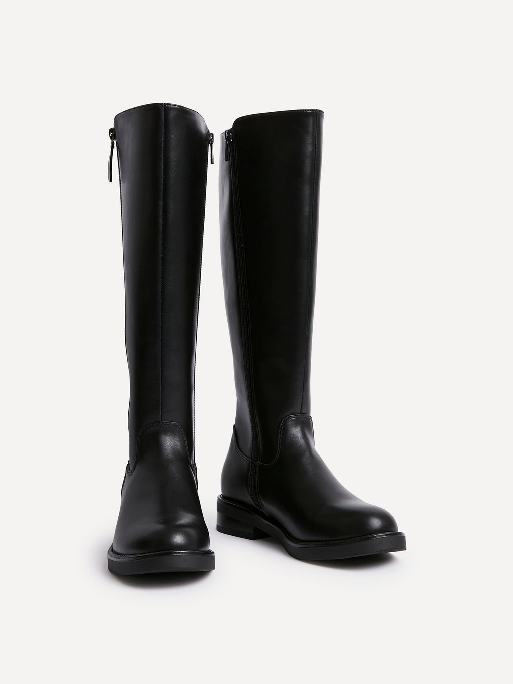 Roam Black Zip-Up Long Boots