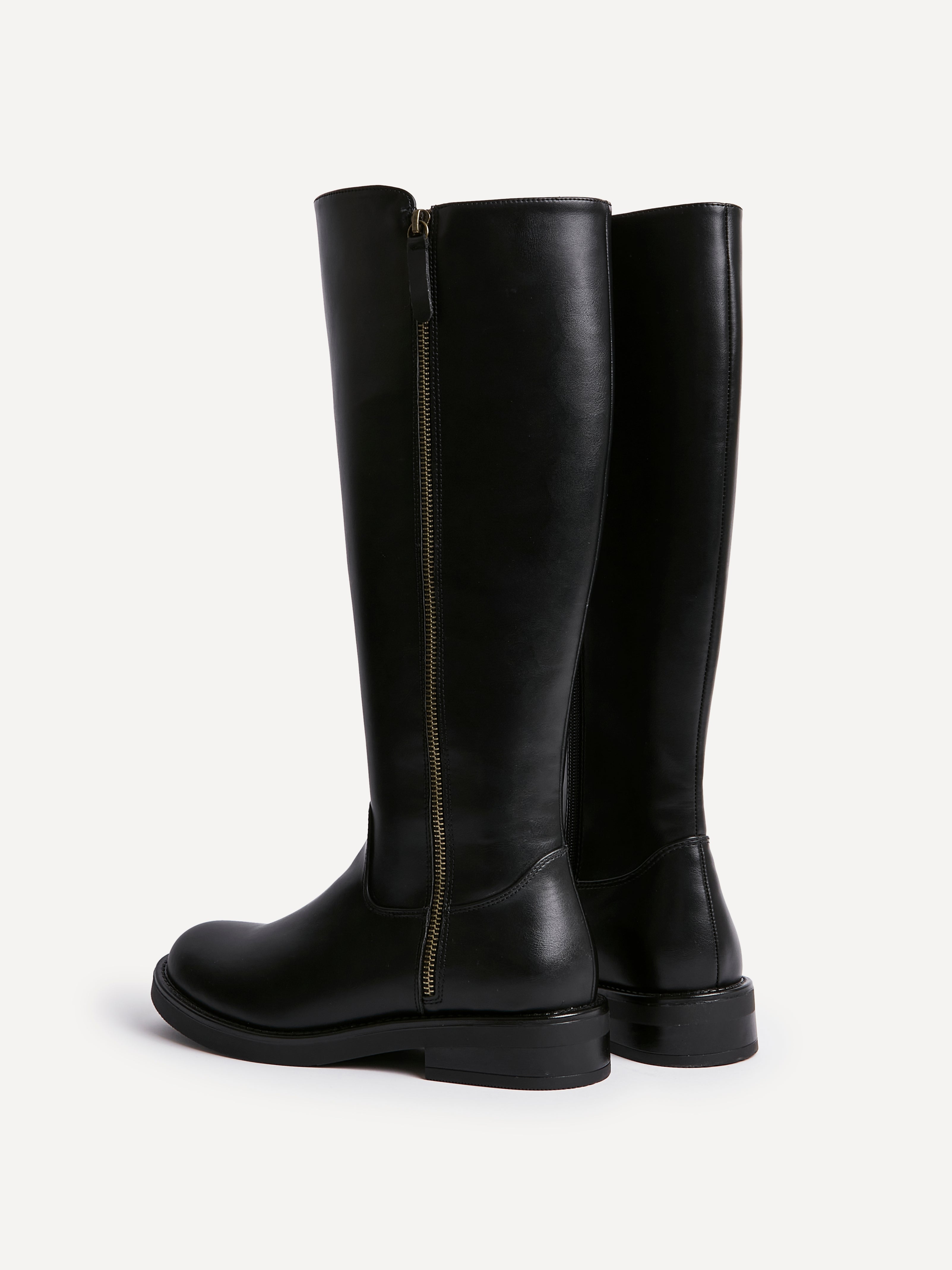 Roam Black Zip-Up Long Boots