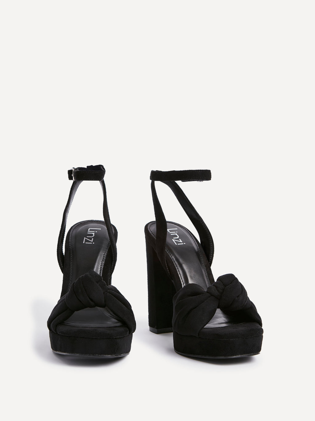 Ruba Black Knotted Platform Heels