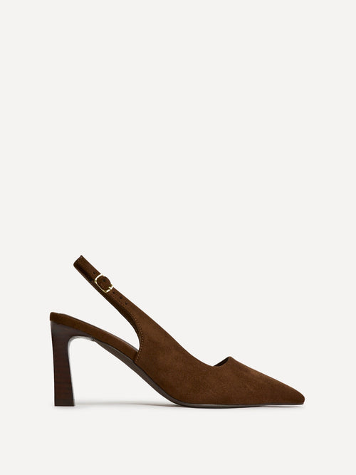 Saint Brown Slingback Court Heels