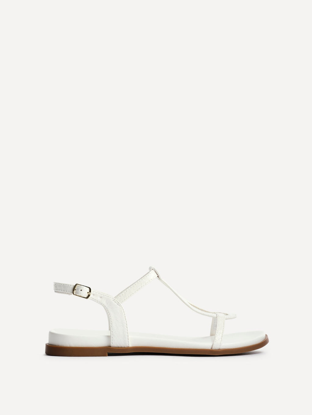 Saylor White T-Bar Sandals