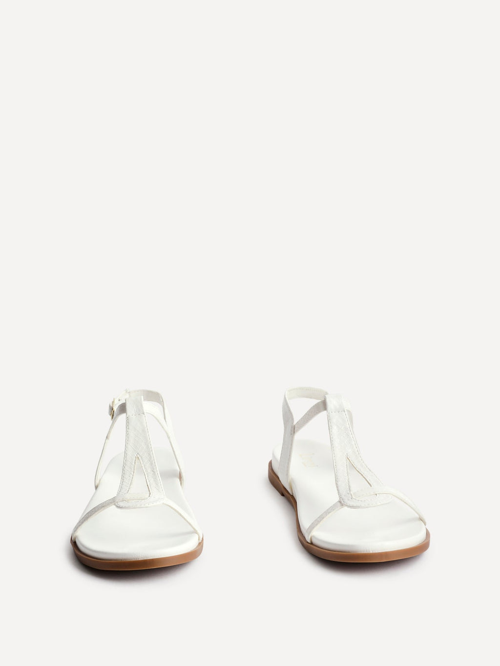 Saylor White T-Bar Sandals