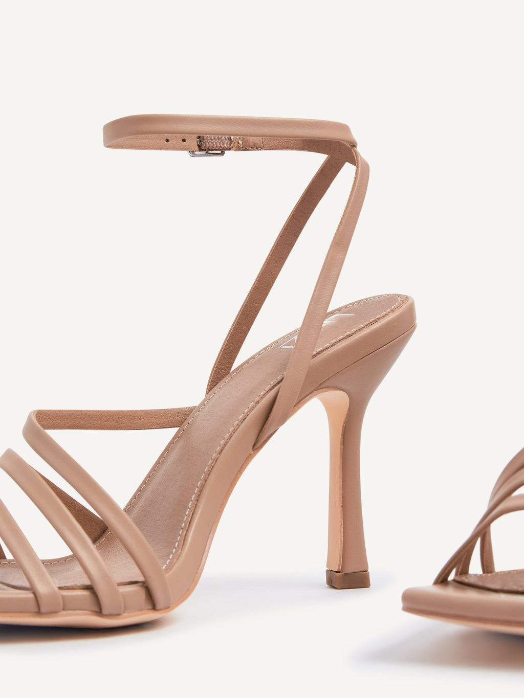 Scarlett Mocha Faux Leather Strappy Heels