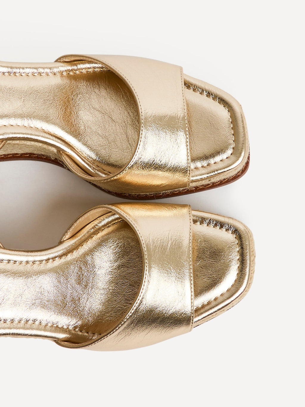 Scene Gold Wedge Sandals