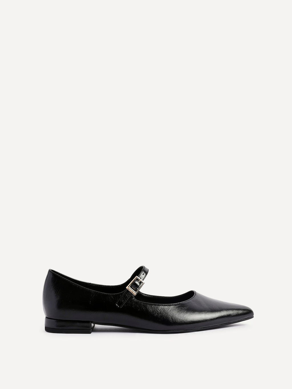Seattle Black Faux Leather Flats