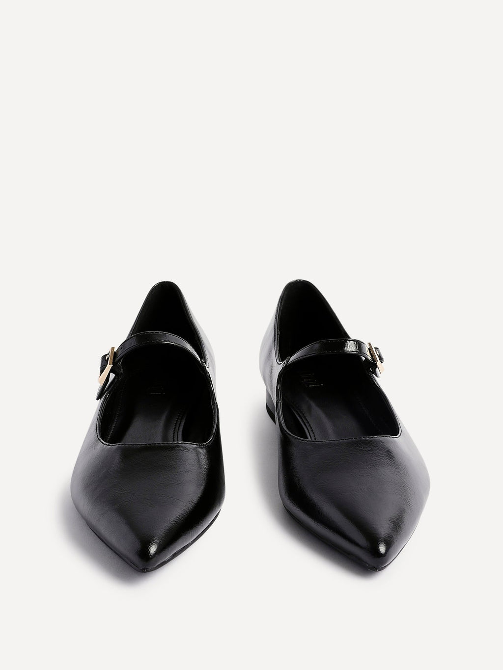 Seattle Black Faux Leather Flats