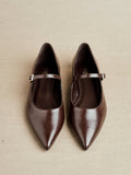 Seattle Brown Faux Leather Flats