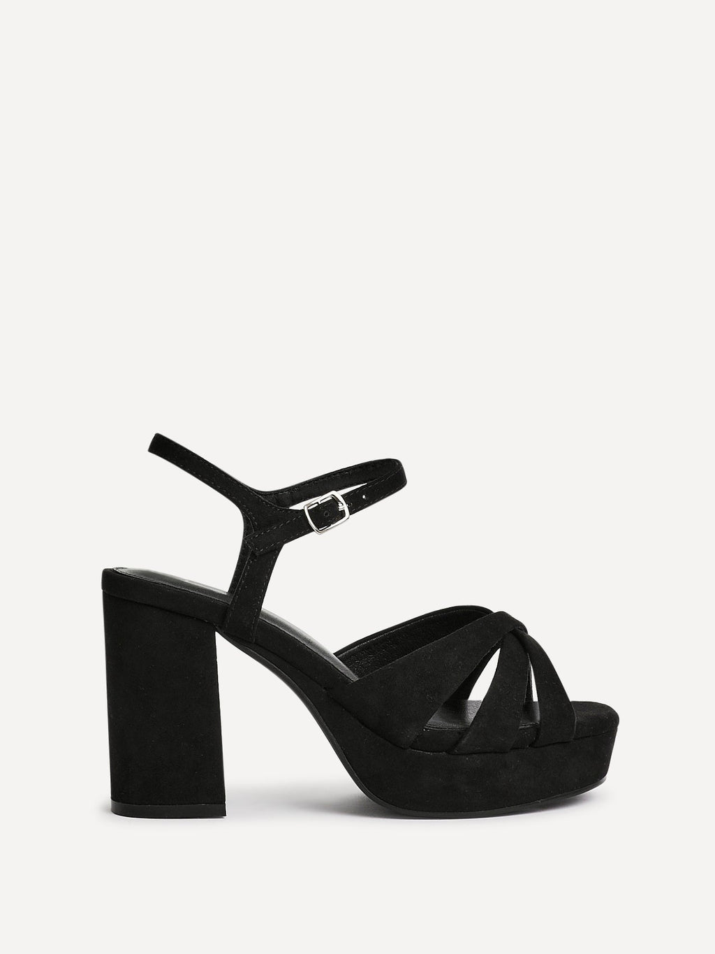 Selene Wide Fit Black Platform Heels