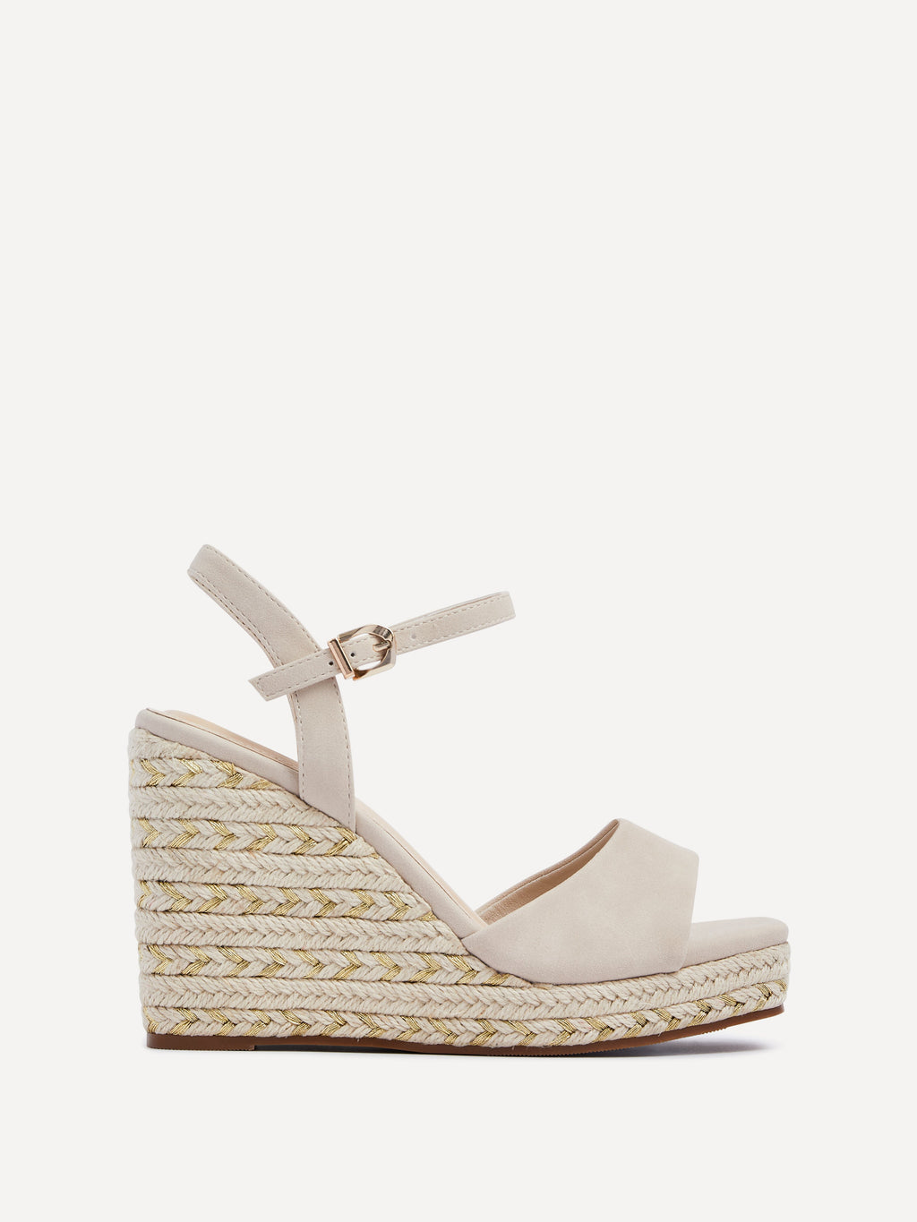 Seraphina Nude Metallic Wedges