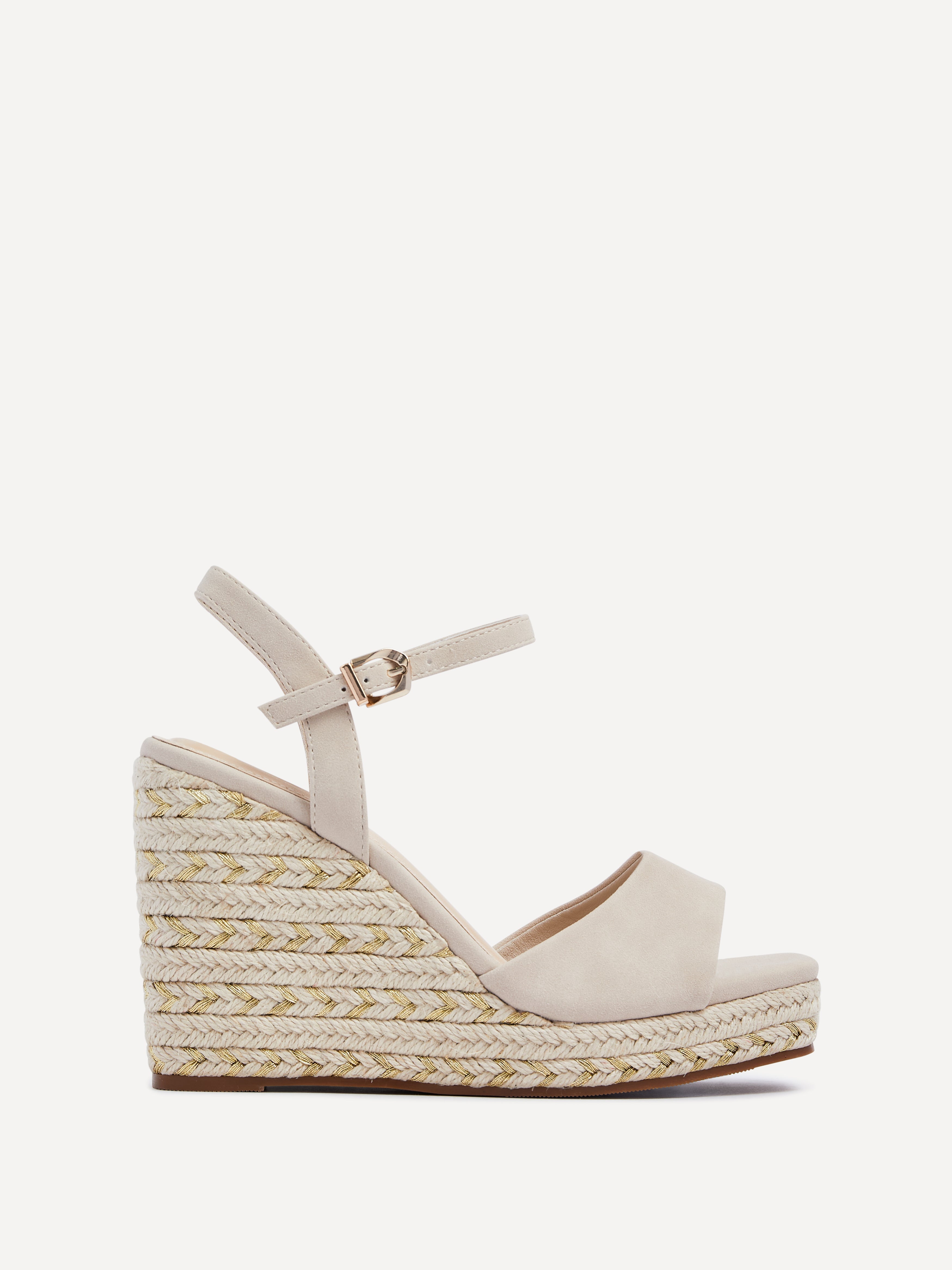 Seraphina Nude Metallic Wedges