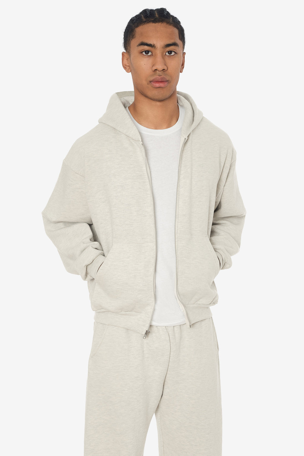 SF410 - 12oz Scour Fleece Cropped Zip Up Hoodie