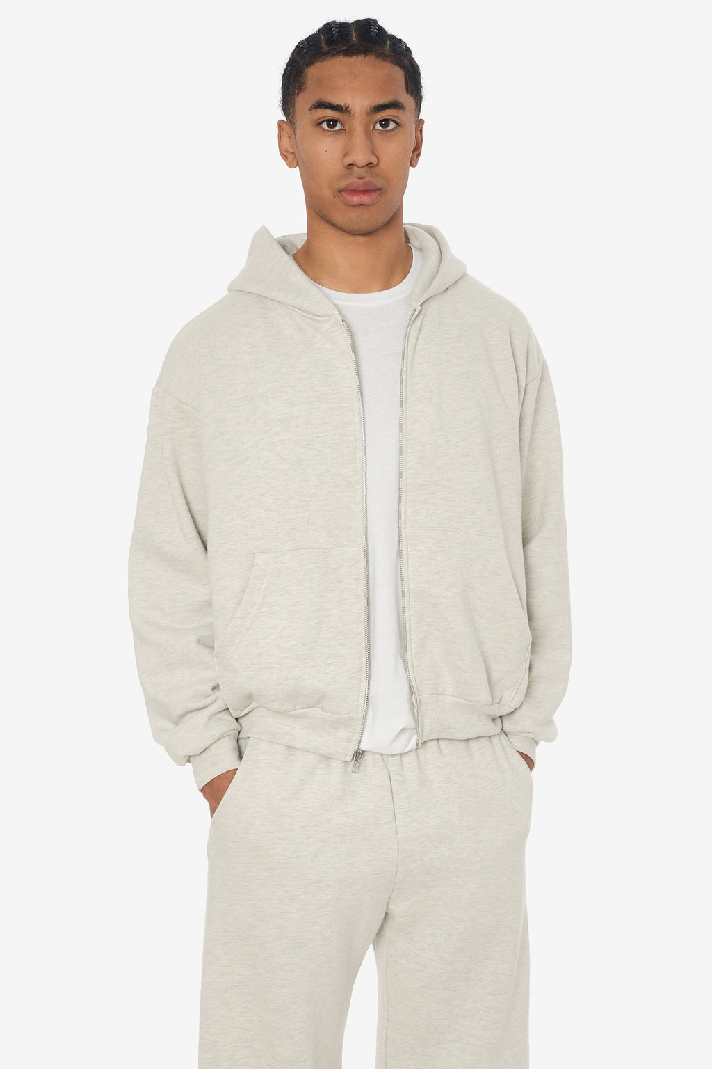 SF410 - 12oz Scour Fleece Cropped Zip Up Hoodie