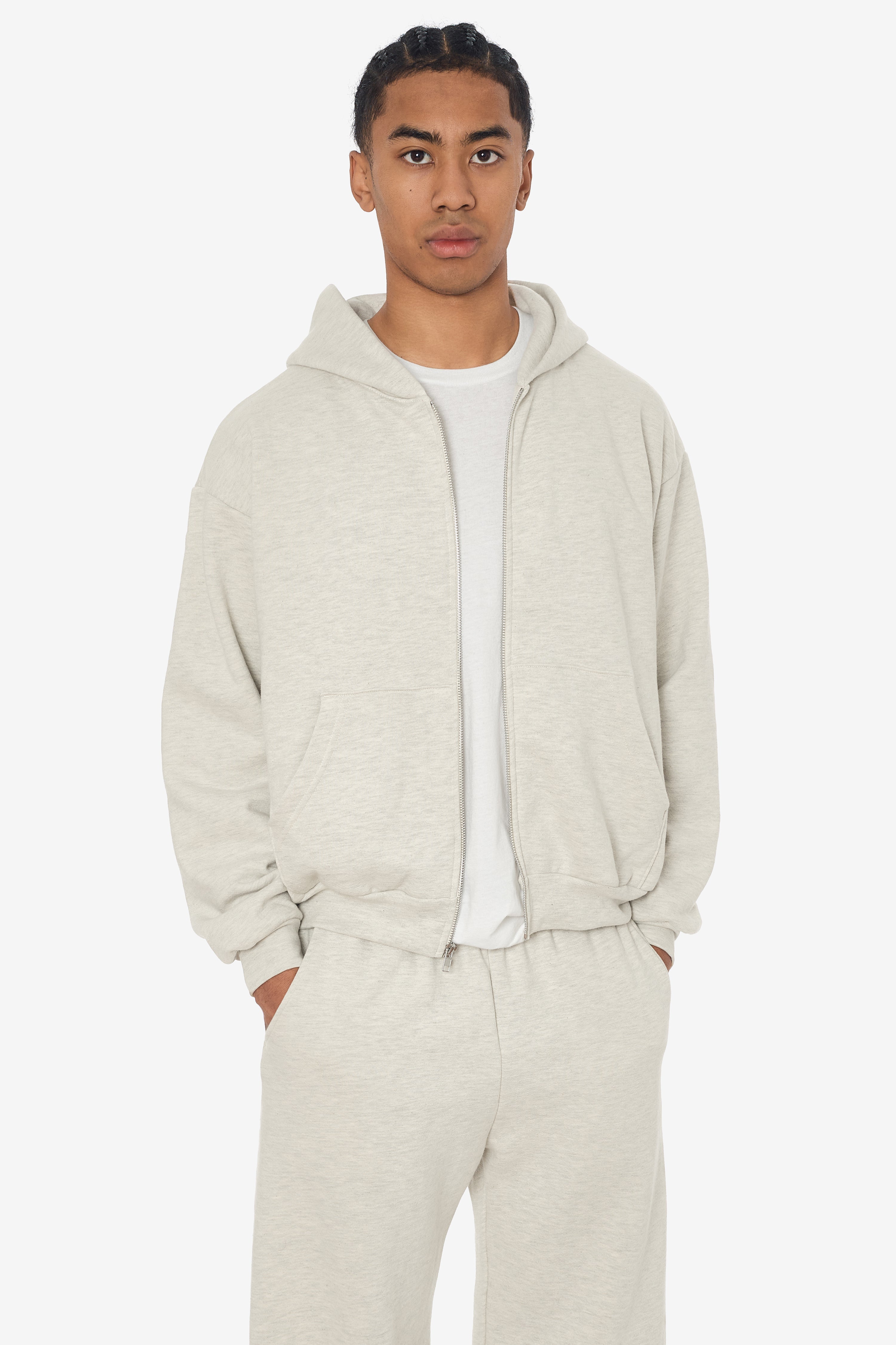 SF410 - 12oz Scour Fleece Cropped Zip Up Hoodie