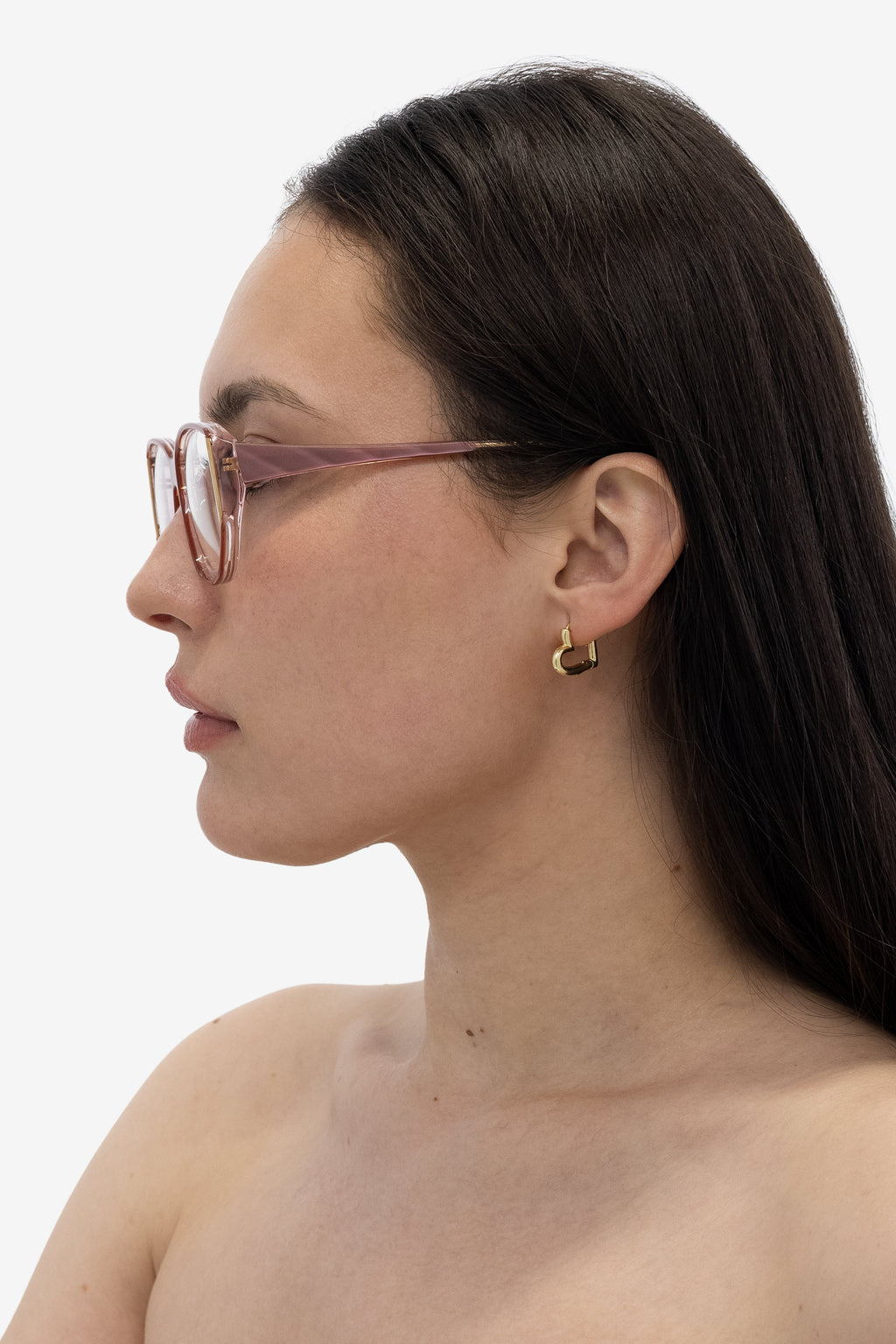 JWL106 - Heart Huggie Earrings