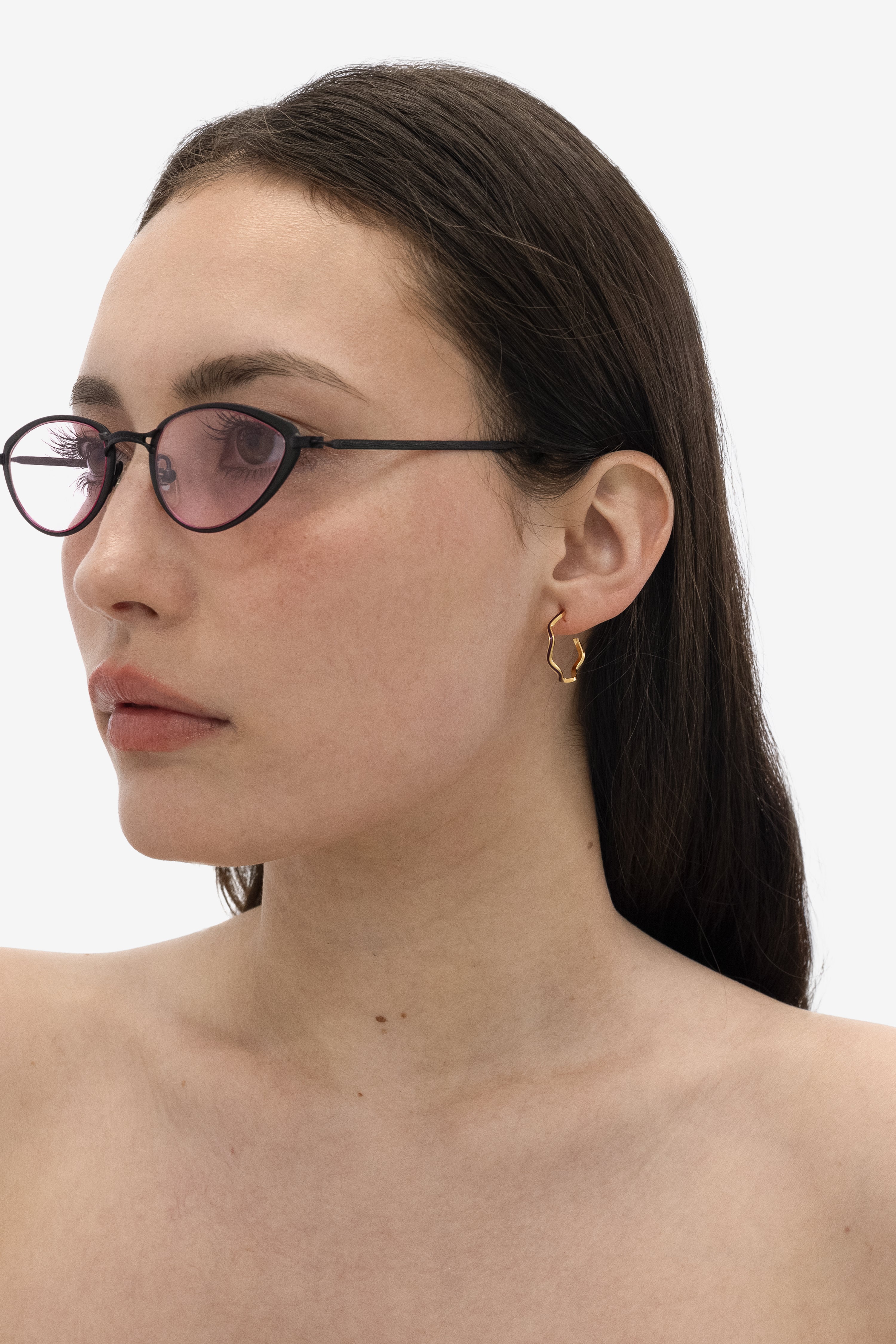 JWLWEH - Wavy Enameled Hoop Earrings