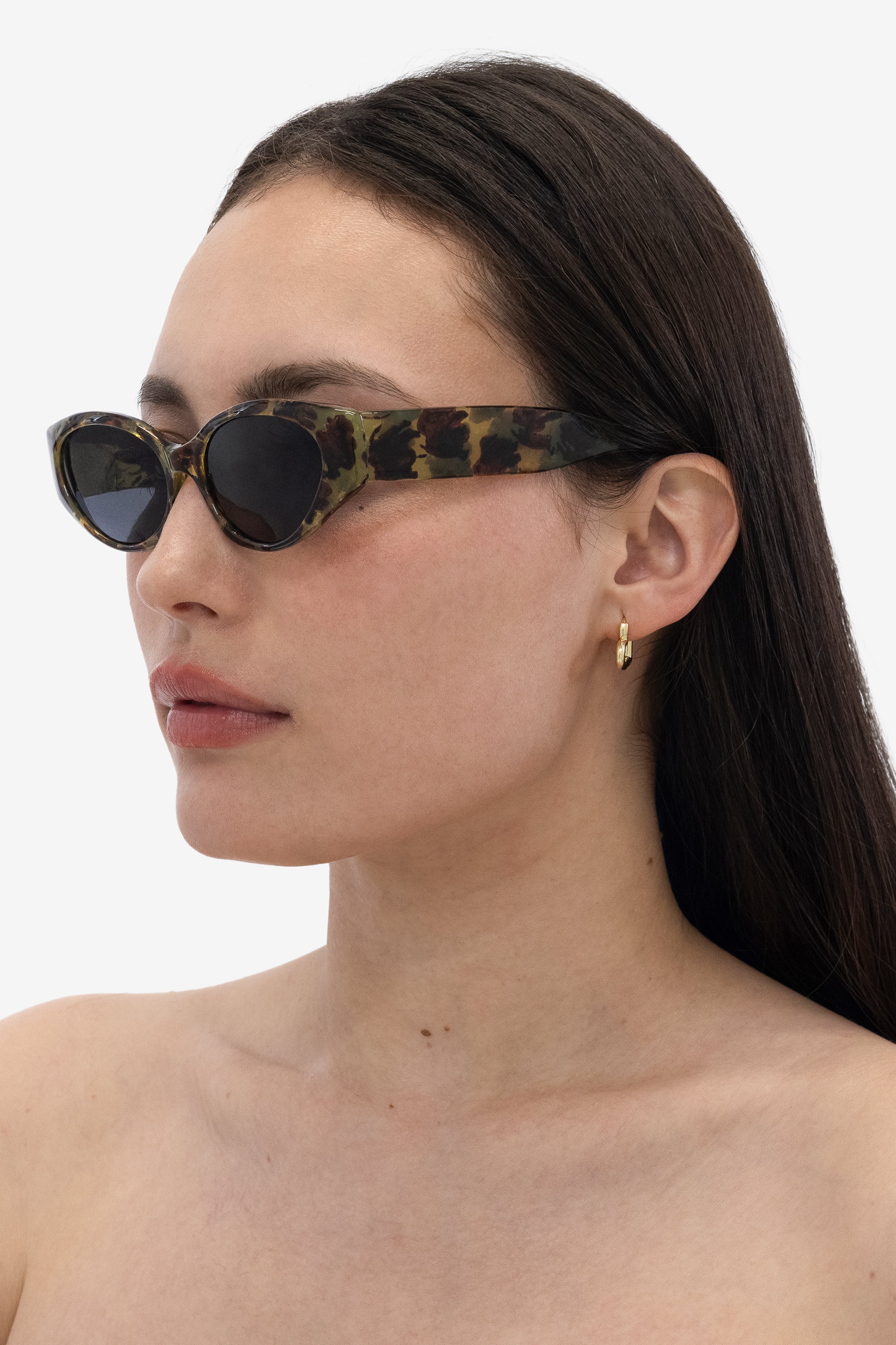 JWL106 - Heart Huggie Earrings
