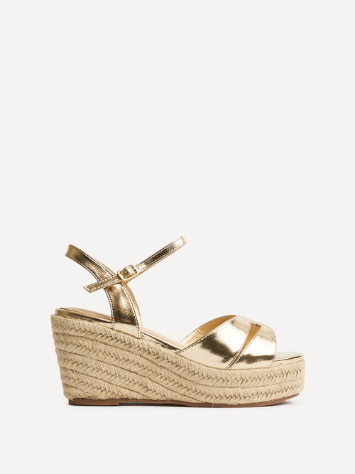 Sian Wide Fit Gold Wedges