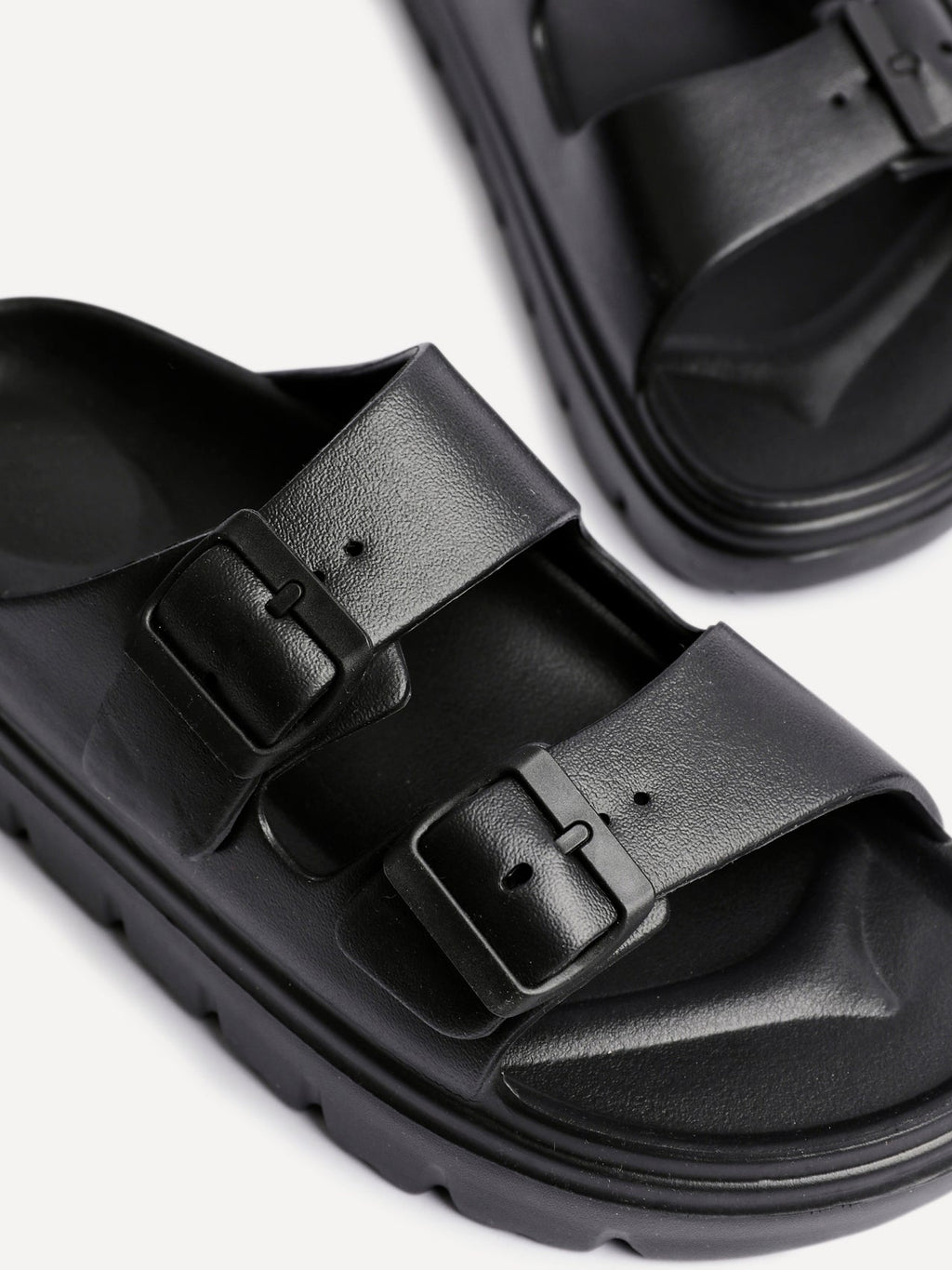 Sirocco Black Platform Slider Sandals