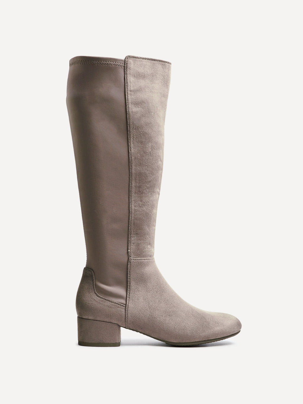 Sloane Mocha Long Low Heeled Boots