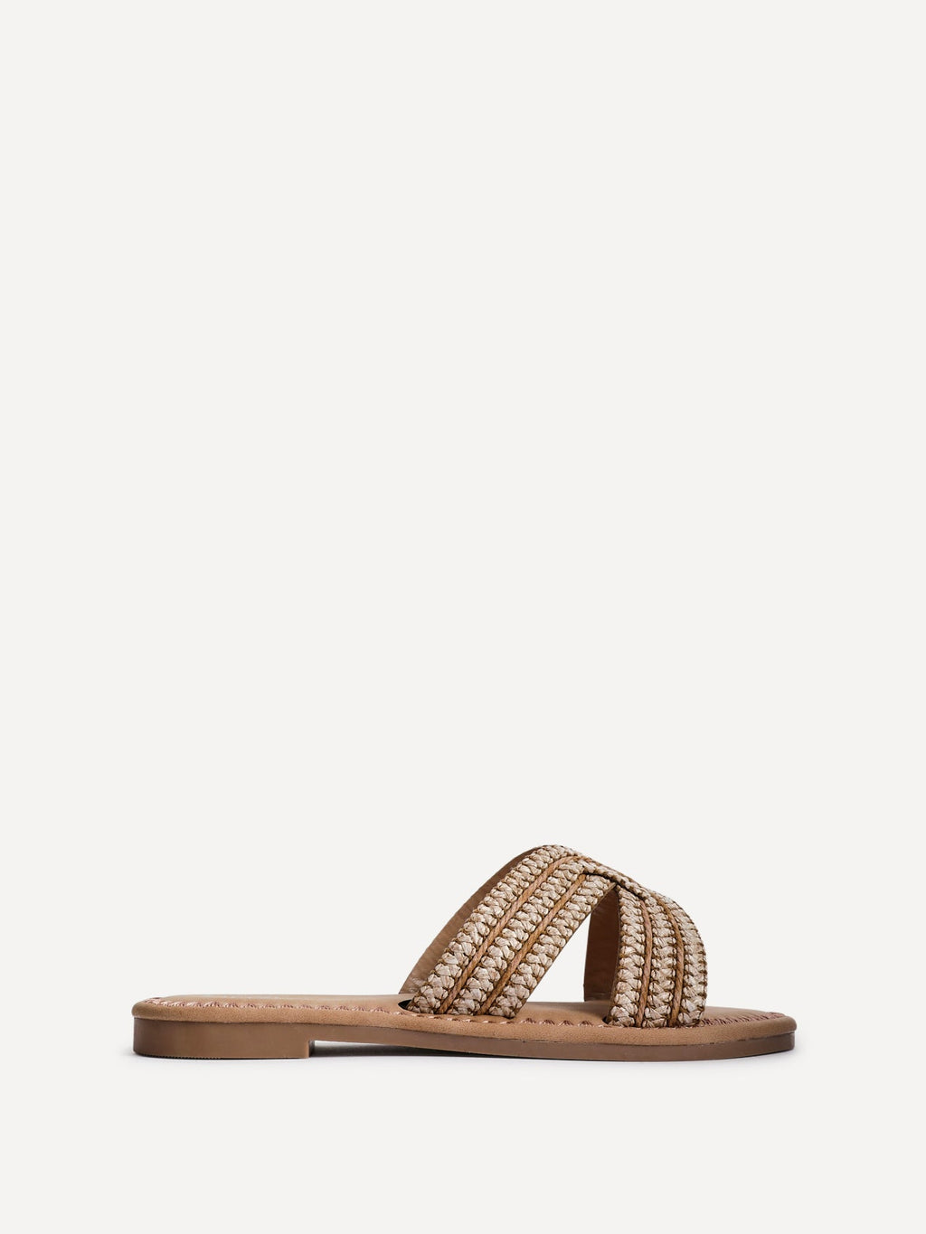 Solar Nude Flat Slider Sandals