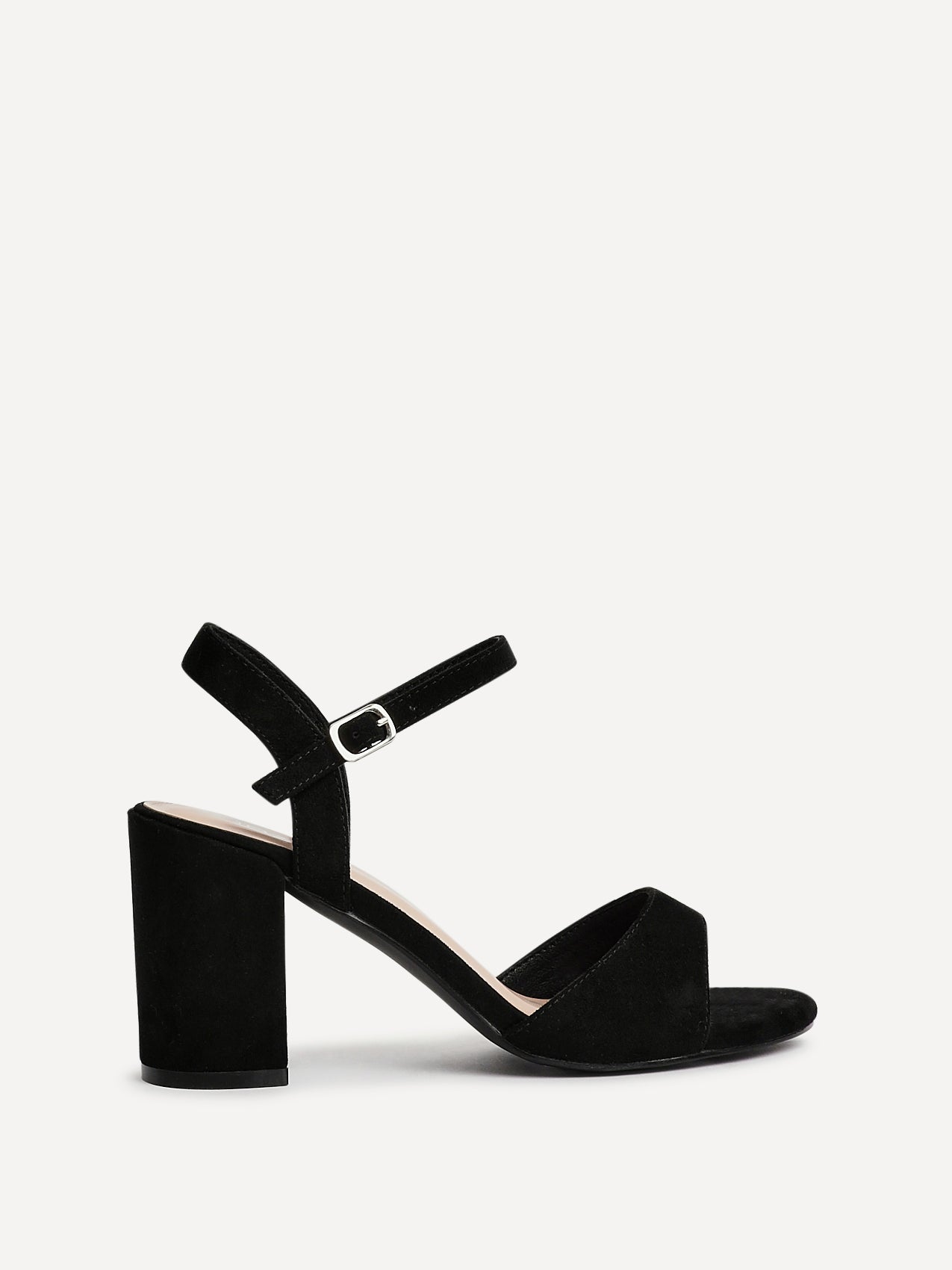 Soul Black Faux Suede Block Heels