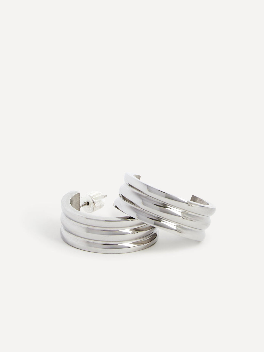 Spirit Silver Large Hoop Earrings