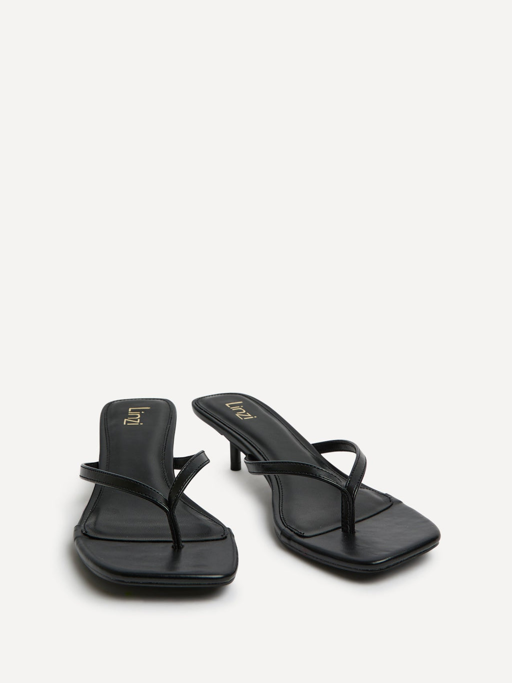 Stassie Black Mule Heels