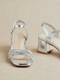Strictly Wide Fit Silver Diamante Heels