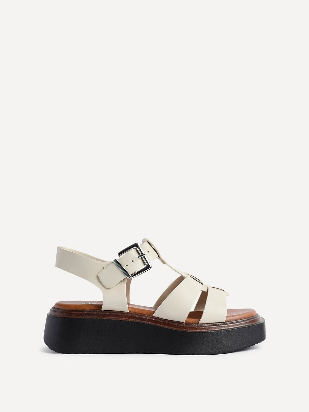 Subtract Nude Gladiator Flatform Sandals