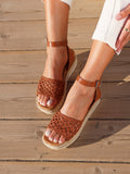Sundown Tan Espadrille Flatform Sandals