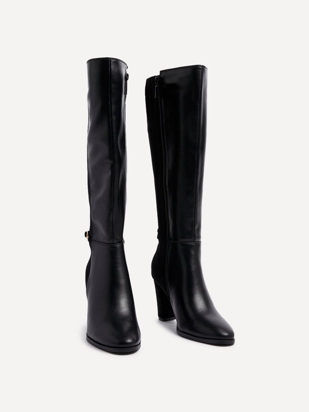 Symone Black Block Heeled Boots